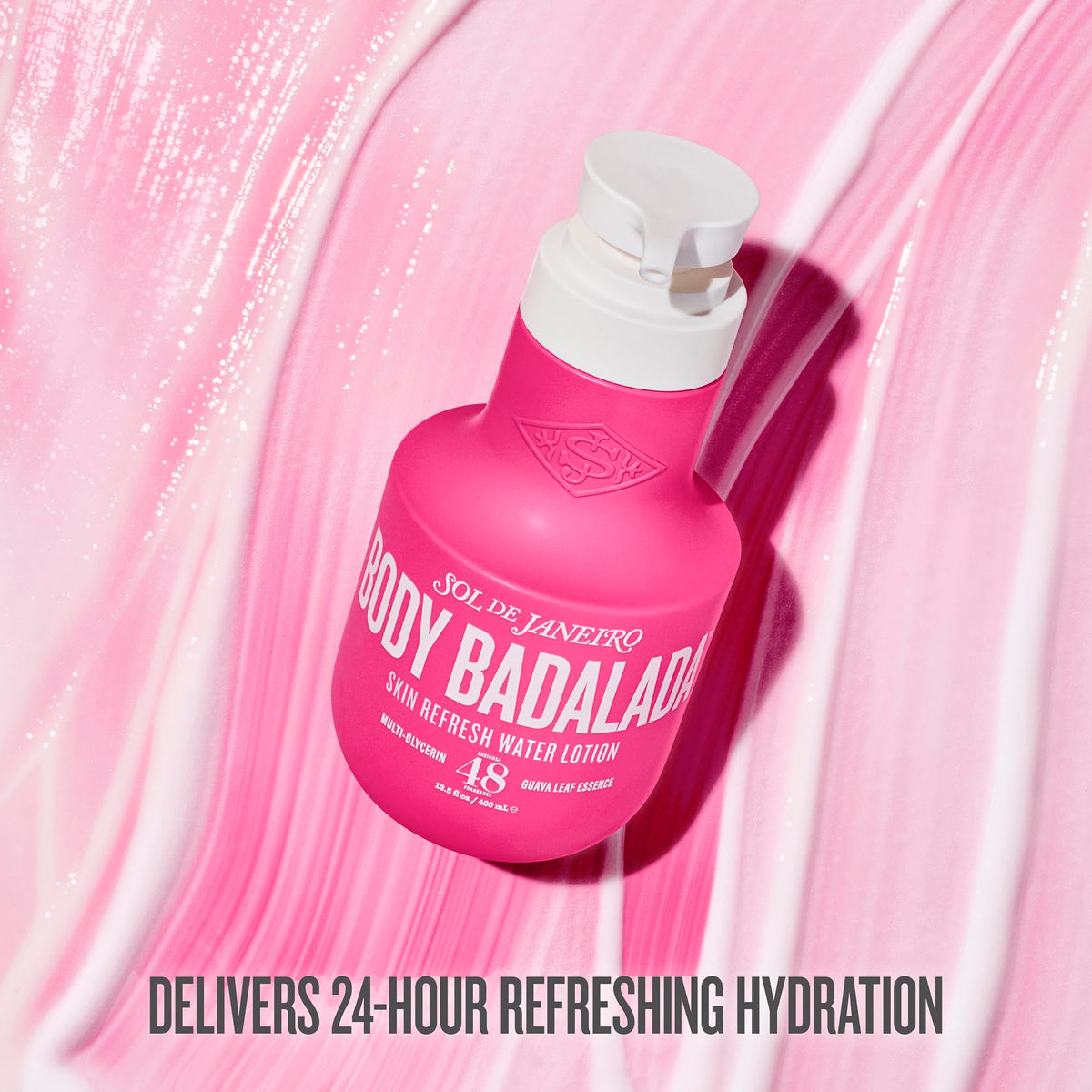 Sol de Janeiro lotion texture close-up showing lightweight gel absorption