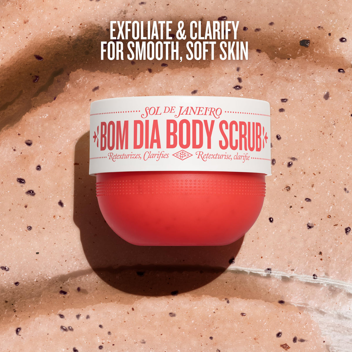 Sol de Janeiro close-up of scrub texture showing gentle exfoliating beads benefit
