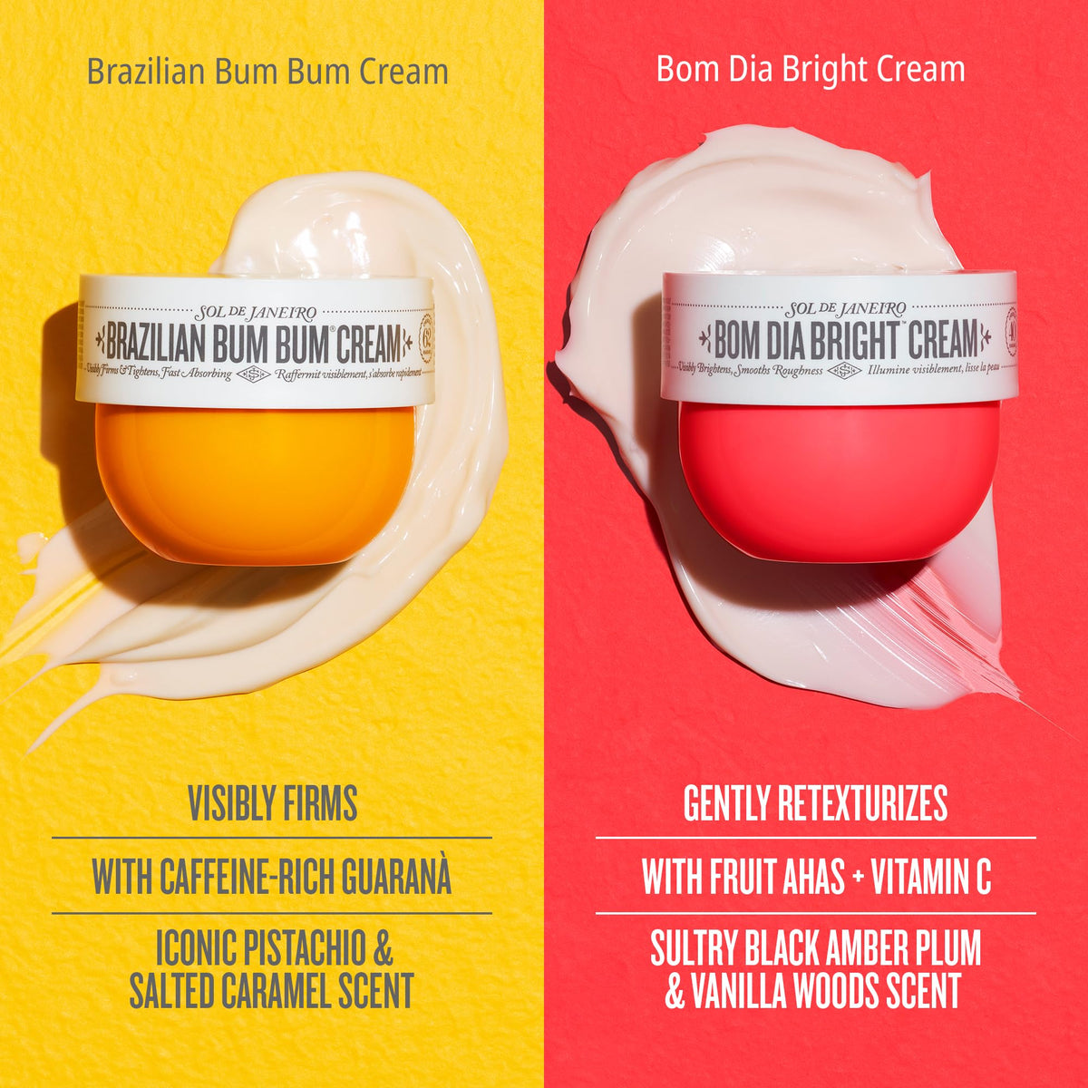 Sol de Janeiro Brazilian Bum Bum Cream jar close-up highlighting fast-absorbing texture