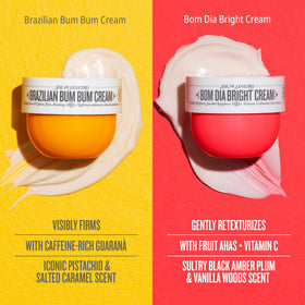 Sol de Janeiro Brazilian Bum Bum Cream jar close-up highlighting fast-absorbing texture