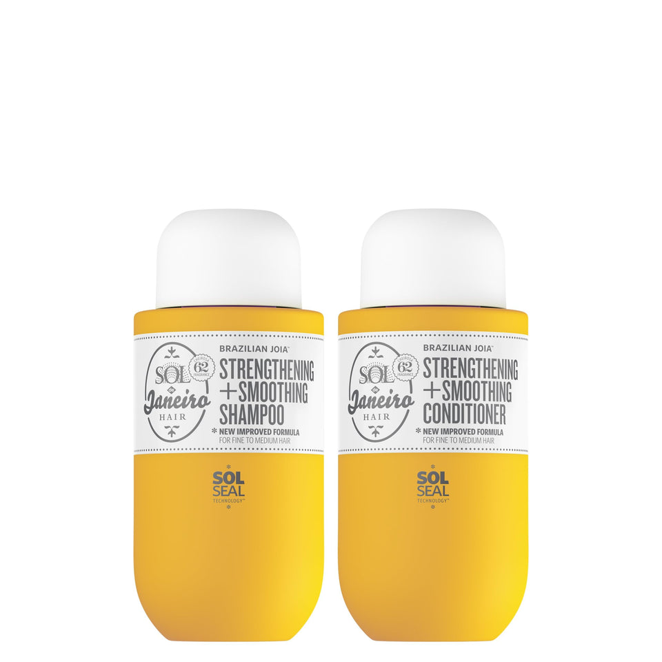 Sol de Janeiro travel set front packaging showing duo and benefits