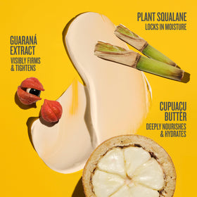 Sol de Janeiro cupuaçu butter close-up highlighting natural ingredients benefit: deep hydration visual