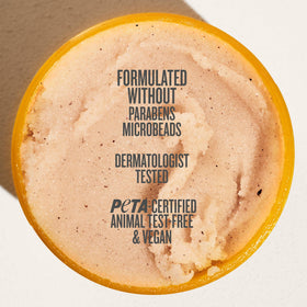 Label close-up with fragrance notes showing Sol de Janeiro pistachio-to-sandalwood aroma