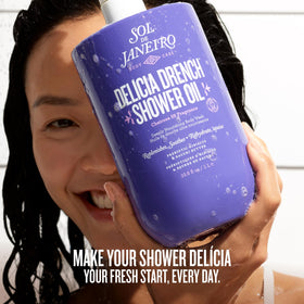 Sol de Janeiro refill pouch option showing reduced-plastic, eco benefit