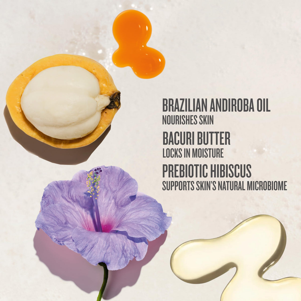 Sol de Janeiro shower oil in use creating gentle foam for soft skin