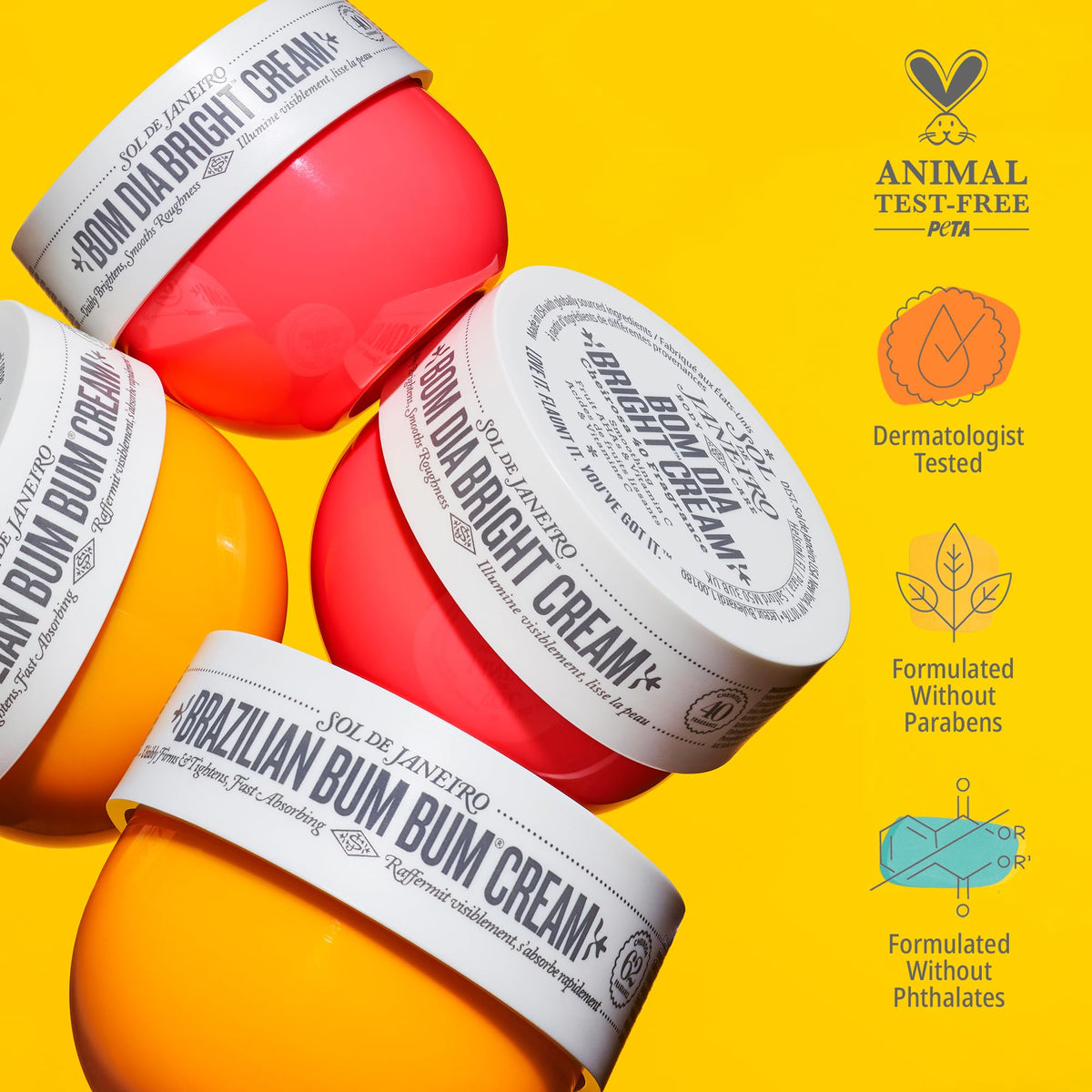 Sol de Janeiro jar label and ingredient list detail emphasizing key active ingredients