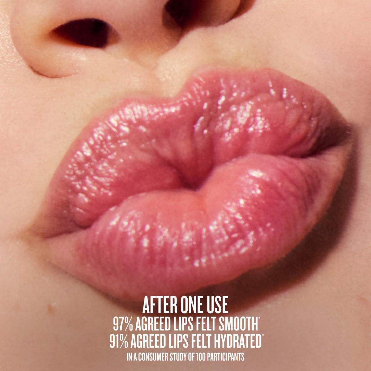 Sol de Janeiro applying lip butter on lips for instant smoothing and dewy finish benefit