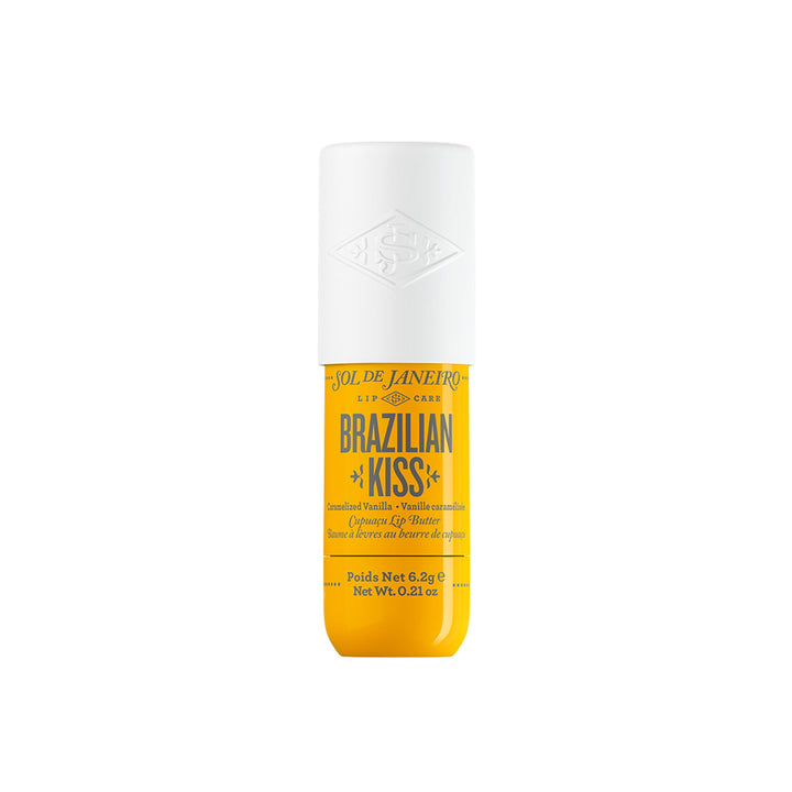 Sol de Janeiro jar front view showing hydrating lip butter and branding benefit