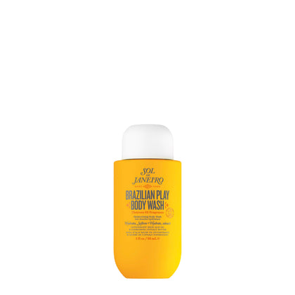 Sol de Janeiro front bottle showing packaging and travel-ready size benefit