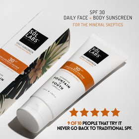 SOL LABS application on hand showing even coverage and invisible blend for quick use
