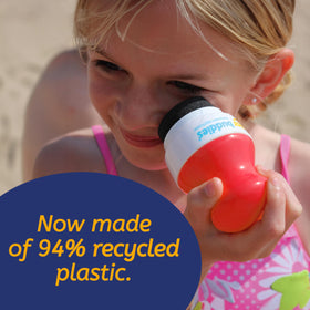 Solar Buddies applicator in use on a child’s arm for mess-free sunscreen benefit