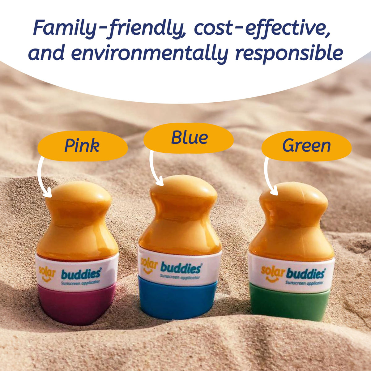 Solar Buddies replaceable heads and lid illustrating durable reusable design