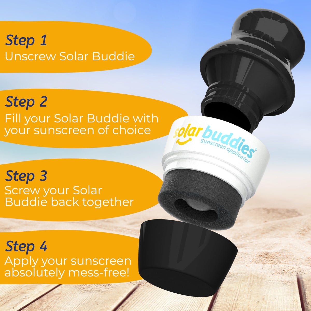Solar Buddies replacement sponge heads array illustrating easy sustainable swaps