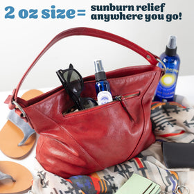 Solar Recover label highlighting vitamin E and calendula for soothing benefits