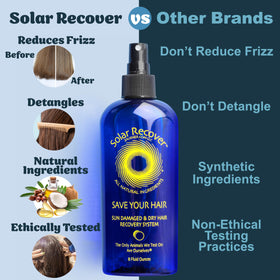 Solar Recover size comparison in hand to show 8 oz portability benefit