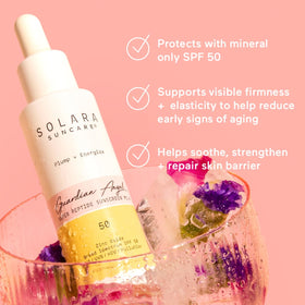 SOLARA SUNCARE dispensing pump detail demonstrating easy precise application benefit