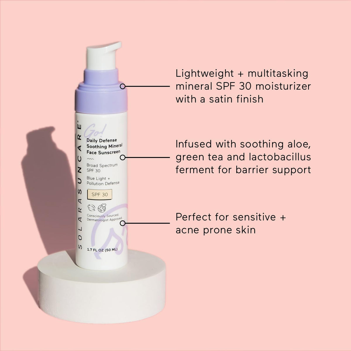 Solara Suncare applied on hand demonstrating quick absorption and finish