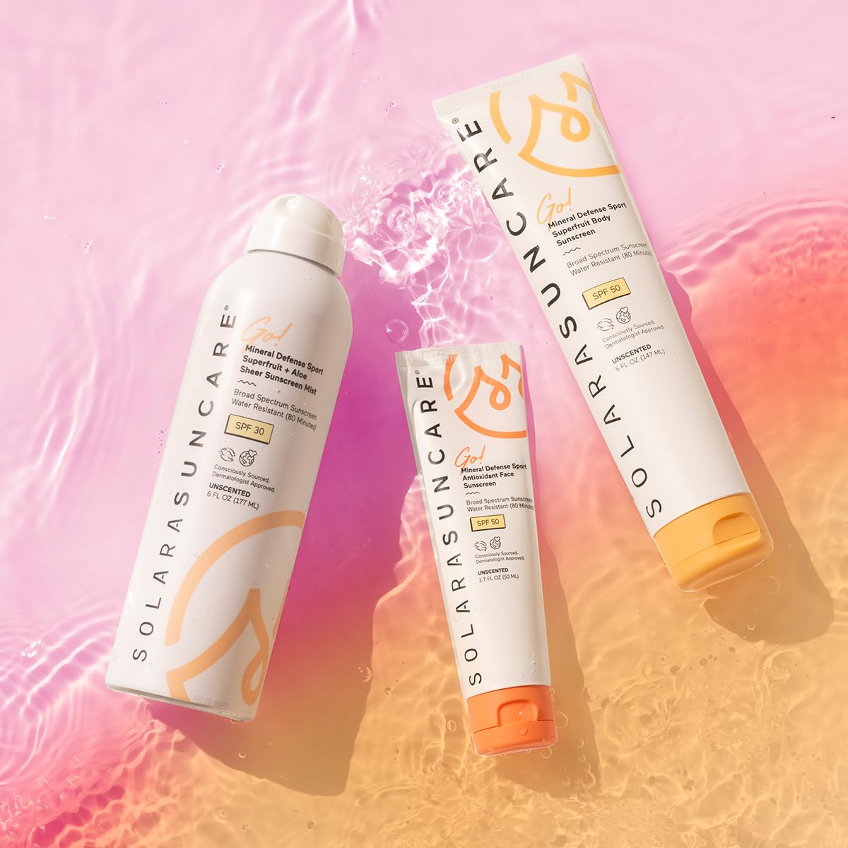 Solara Suncare ingredient label closeup highlighting zinc oxide and superfruit extracts for reassurance
