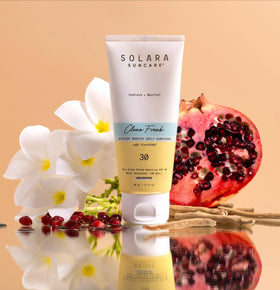 SOLARA SUNCARE label and certifications including EWG Verified and vegan