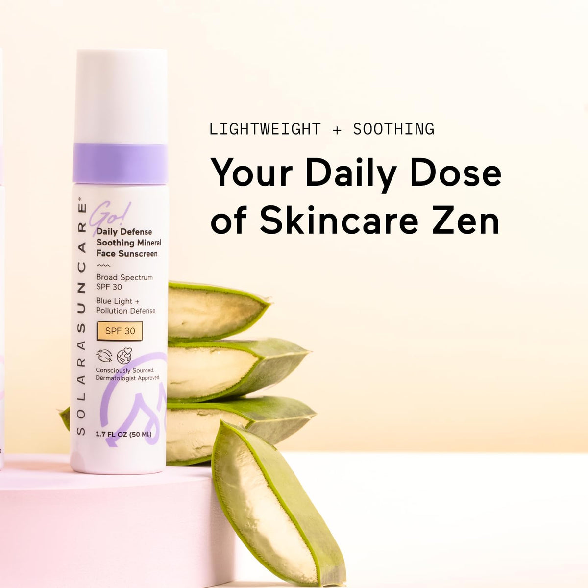 Solara Suncare label detail highlighting ingredient transparency and safety