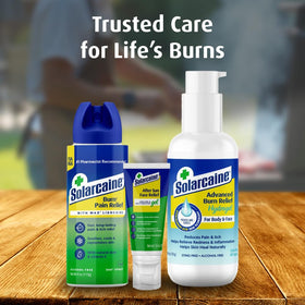 Solarcaine in a beach setting illustrating protection after sun exposure