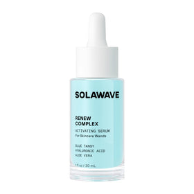 Solawave front packaging showing bottle and benefits for device pairing