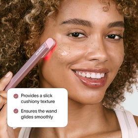 Solawave label close-up highlighting clean, dermatologist-tested formula