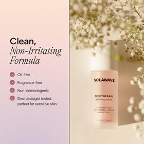 Solawave before and after texture comparison emphasizing smoother-looking skin appearance