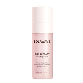 Solawave front bottle showing sleek label and travel-friendly design benefiting routine consistency