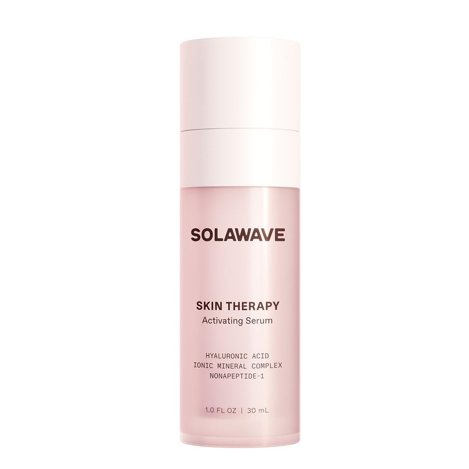 Solawave front bottle showing sleek label and travel-friendly design benefiting routine consistency
