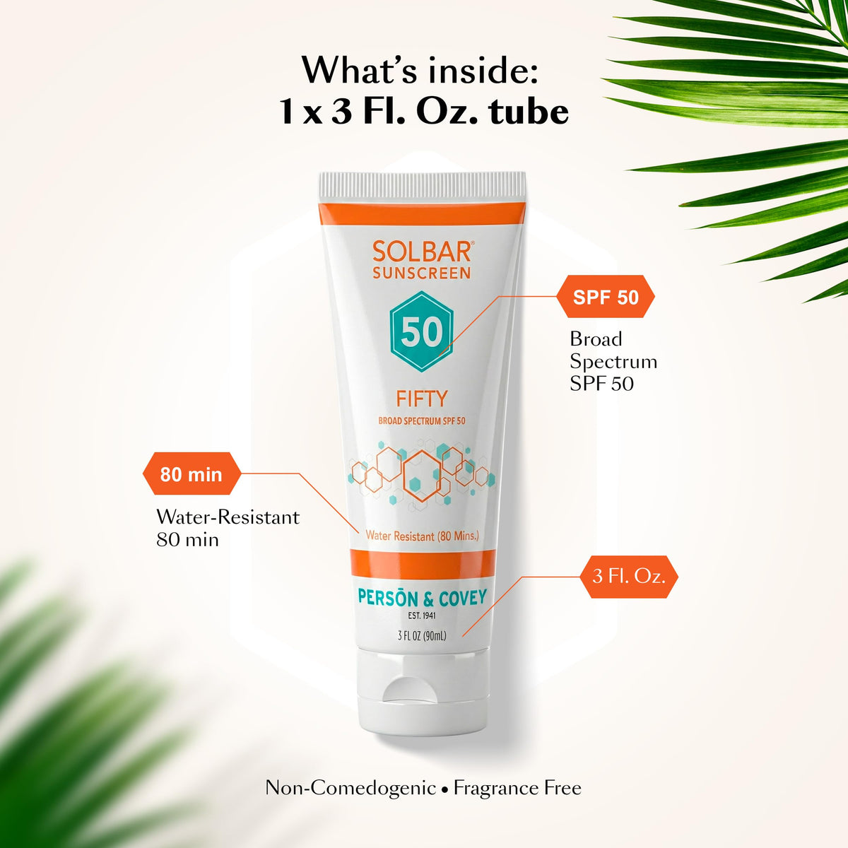 Applying Solbar Fifty to face to show non-greasy SPF 50 protection and makeup-friendly finish benefit