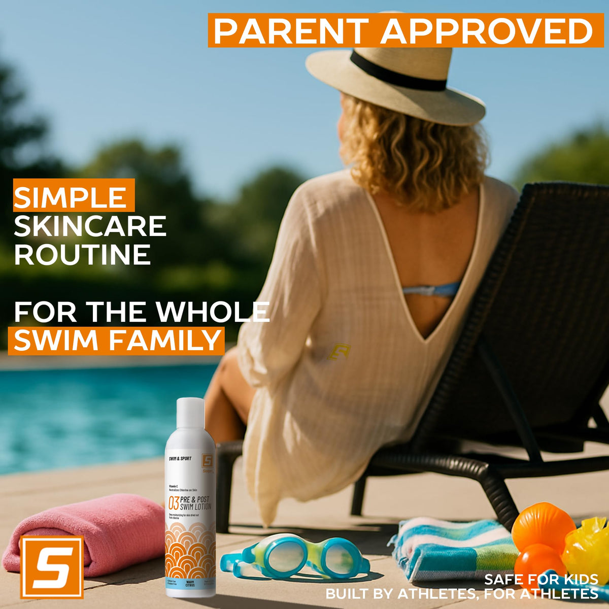 Solpri bottle beside common objects showing 8 fl oz scale and travel-friendly benefit