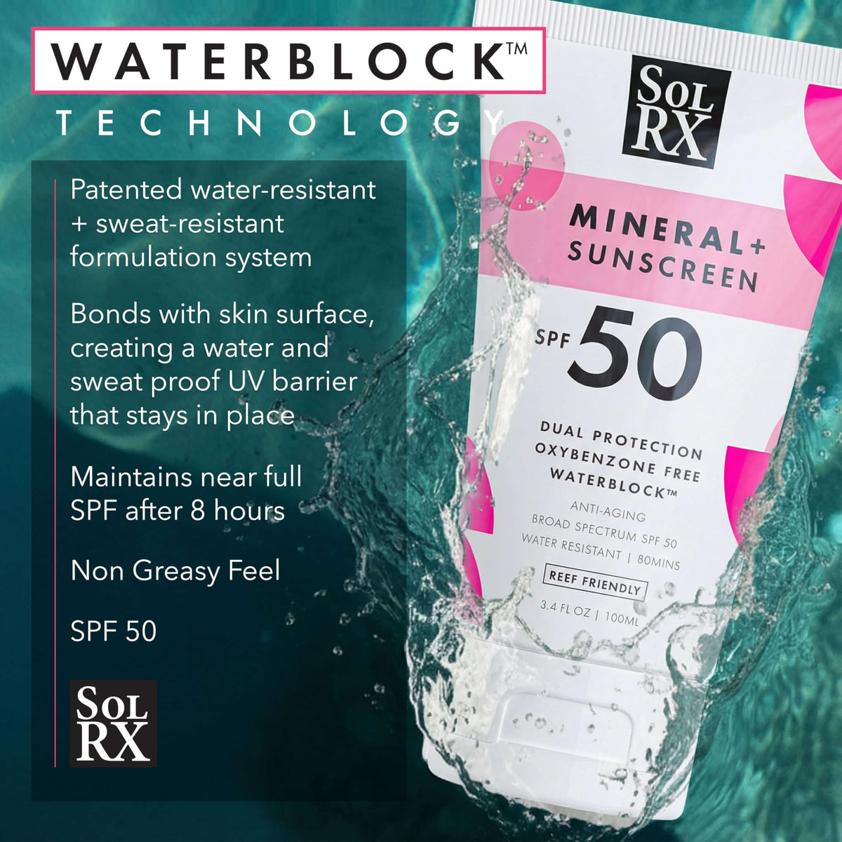 Applying SolRX on face before run for comfortable, non-greasy protection
