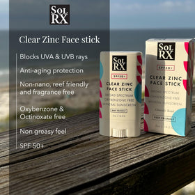 SolRX applying stick around eye area for precise, no-run protection