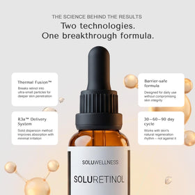 SOLURETINOL application on hand amount demonstrating easy spread and moisture-locking benefit