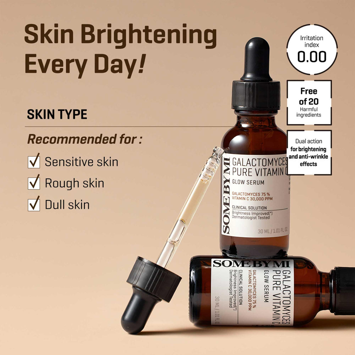 SOME BY MI 30ml bottle in hand to show compact travel-friendly benefit