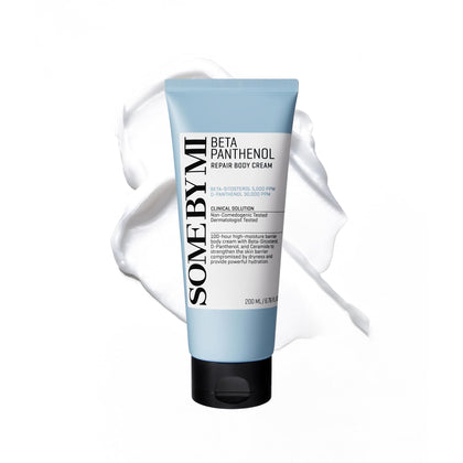 SOME BY MI front label of panthenol repair body cream shows product name and size