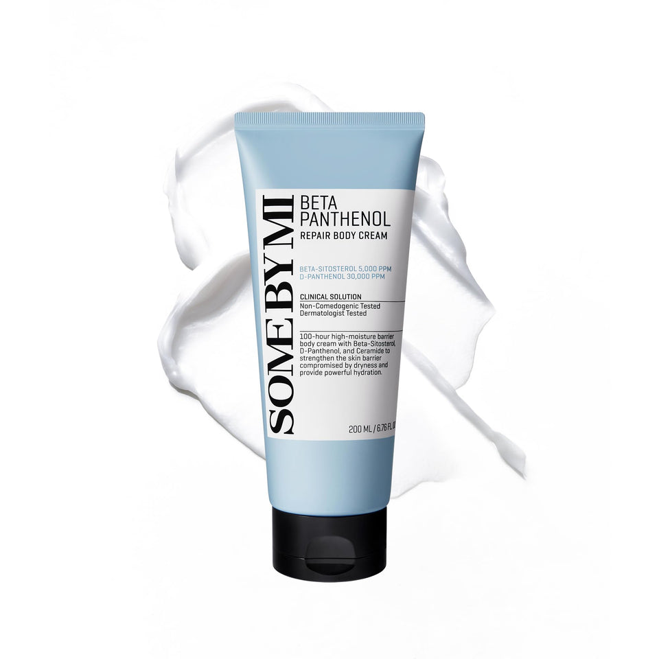SOME BY MI front label of panthenol repair body cream shows product name and size