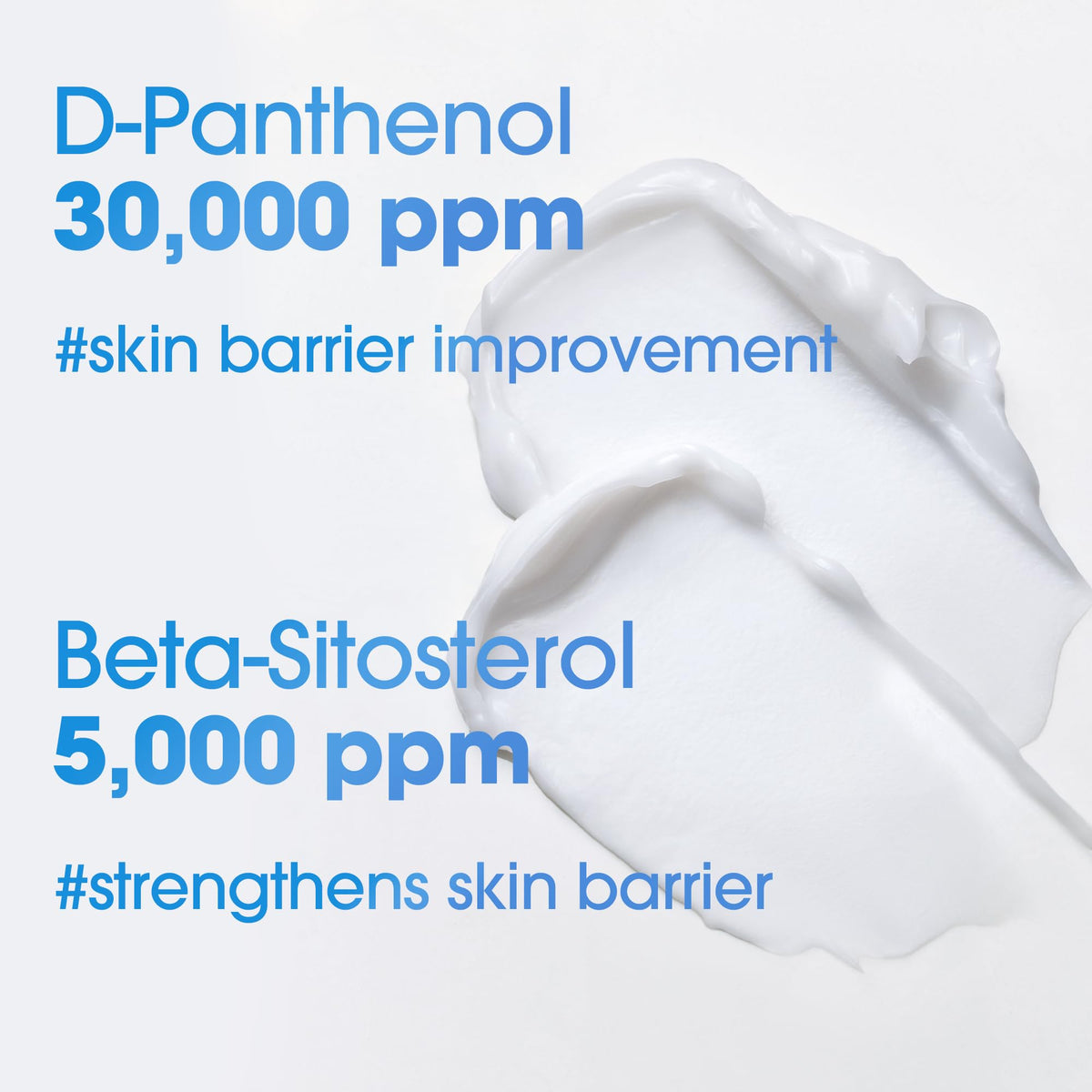 SOME BY MI ingredient label closeup highlighting panthenol and gentle formula