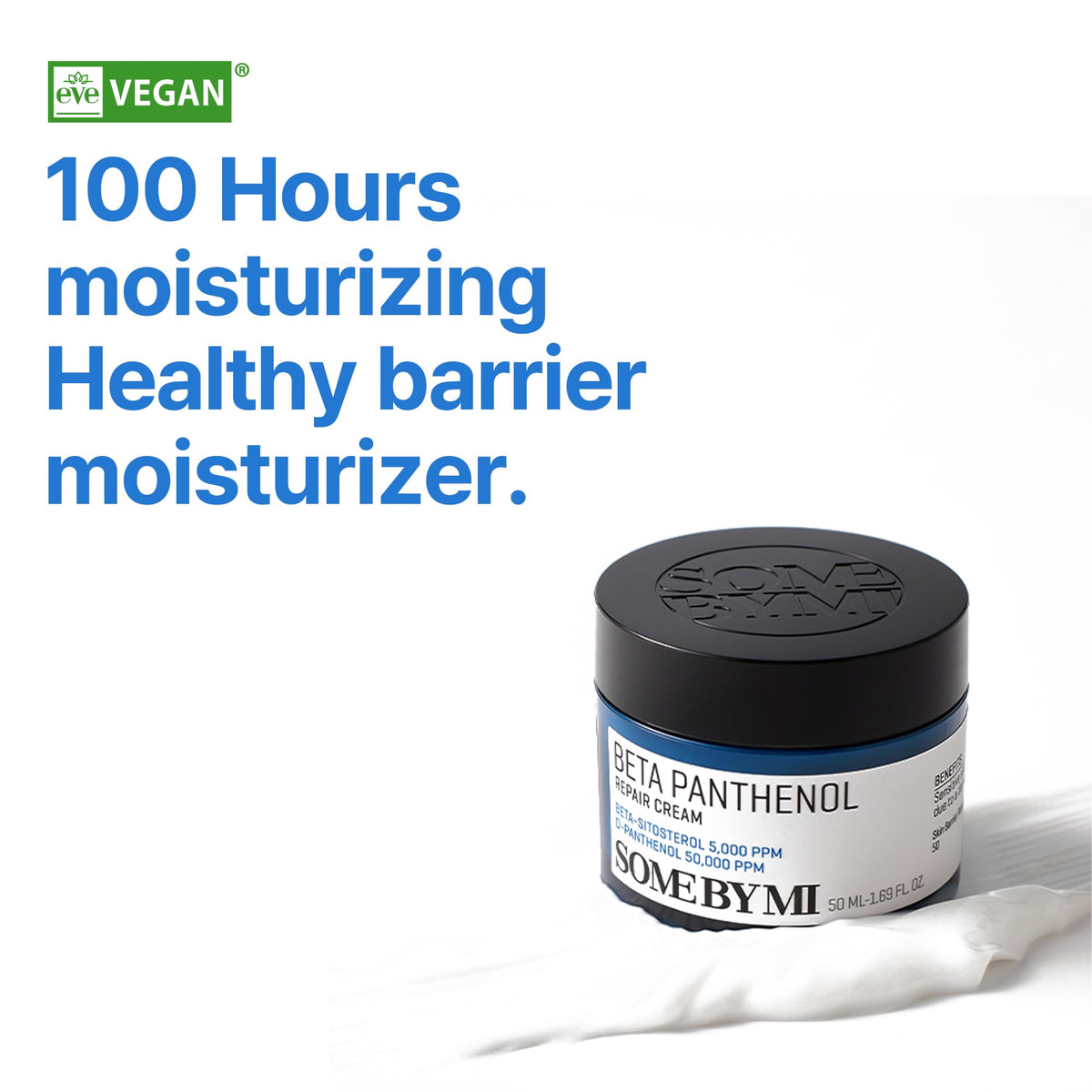 SOME BY MI open jar texture demonstrating creamy, fast-absorbing finish for hydration