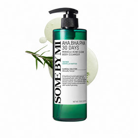 SOME BY MI front packaging showing full-size cleanser and clear branding benefits