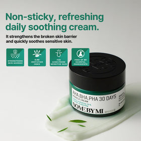 SOME BY MI cream texture close-up showing smooth, lightweight consistency