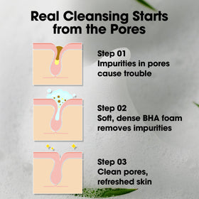 SOME BY MI ingredient label detail showing AHA BHA PHA and Truecica benefits