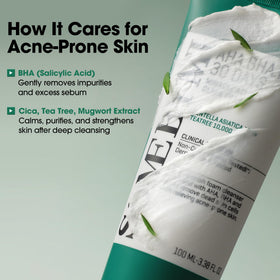 SOME BY MI foam texture on palm demonstrating gentle lather benefit