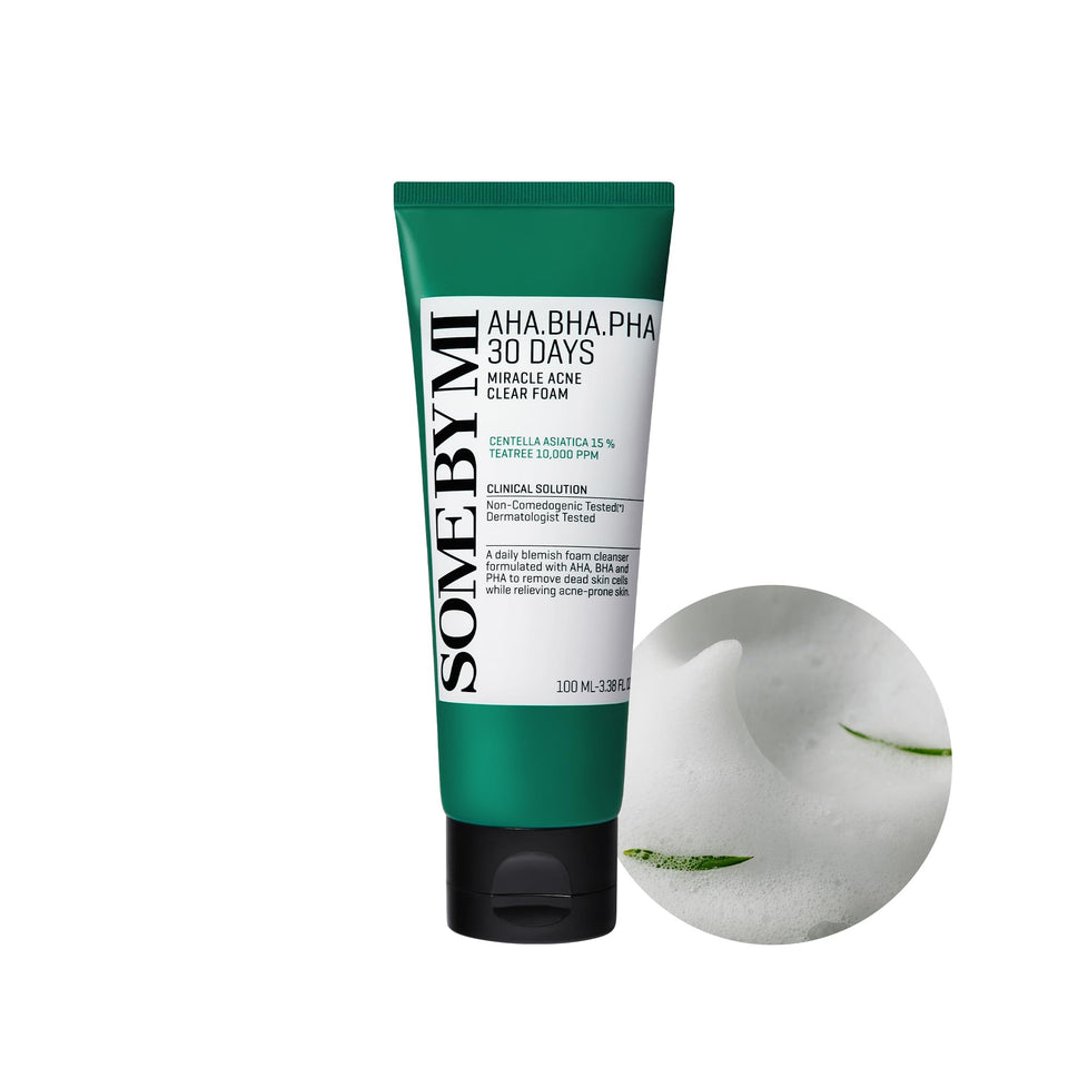 SOME BY MI front packaging showing 100ml tube and acne-care benefit