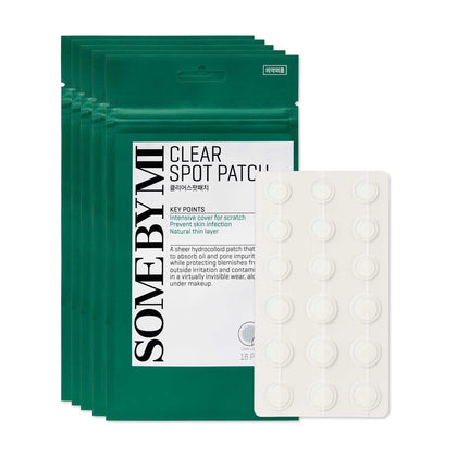 SOME BY MI front packaging showing 90-count clear spot patches for discreet protection