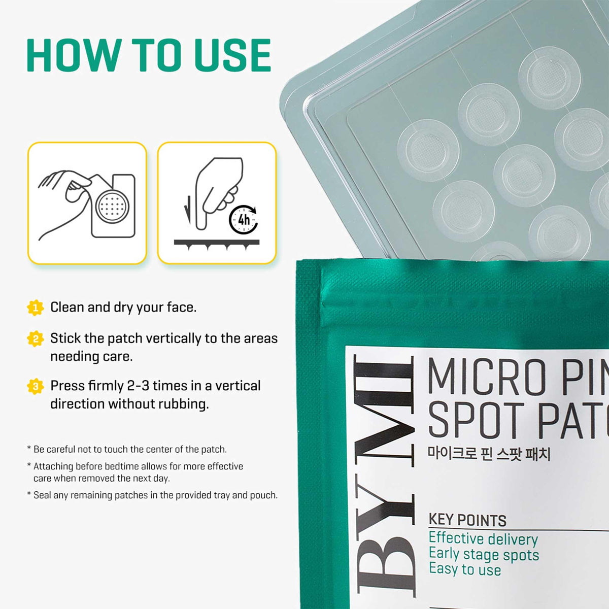 SOME BY MI patch in nighttime routine illustrating overnight wear