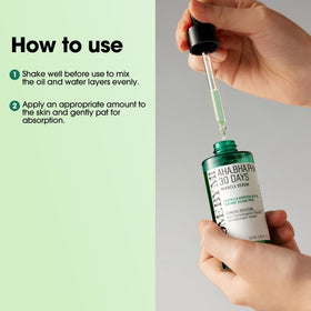 SOME BY MI bottle on bathroom shelf styled lifestyle shot conveying daily routine compatibility