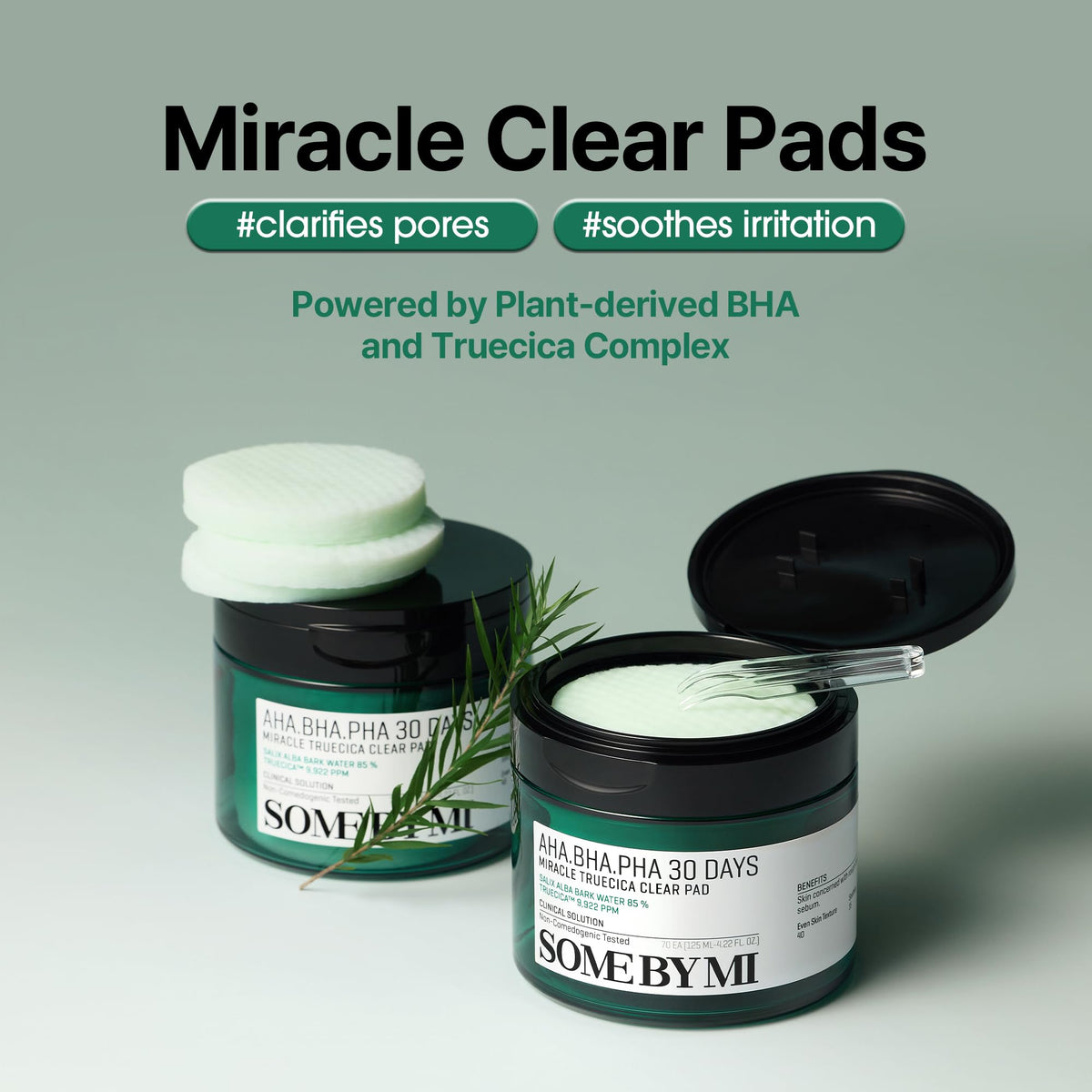 SOME BY MI open tub with visible stacked toner pads and convenience