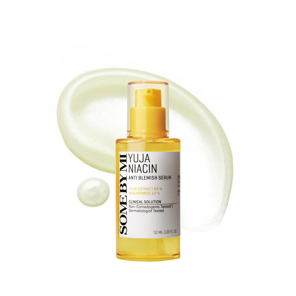 SOME BY MI front bottle view showing sleek serum packaging and brightening promise